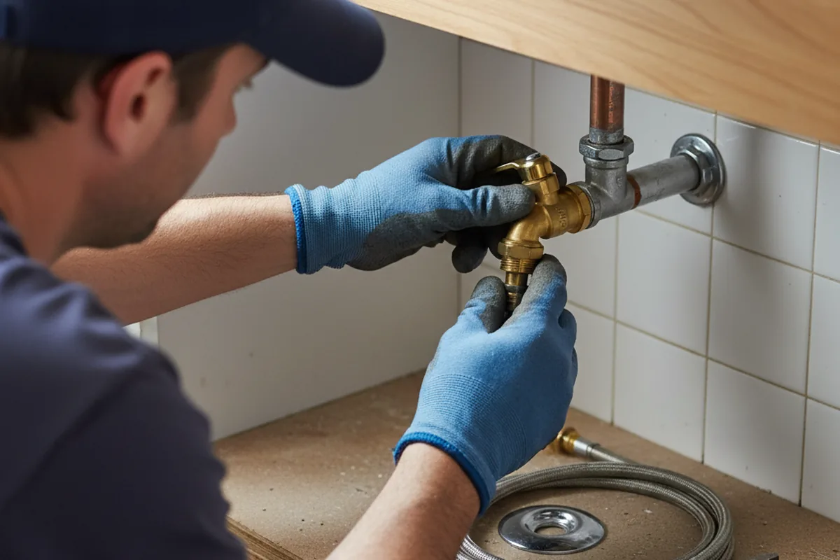 Shutoff valve and fitting work during Emergency Plumbing in Rayland